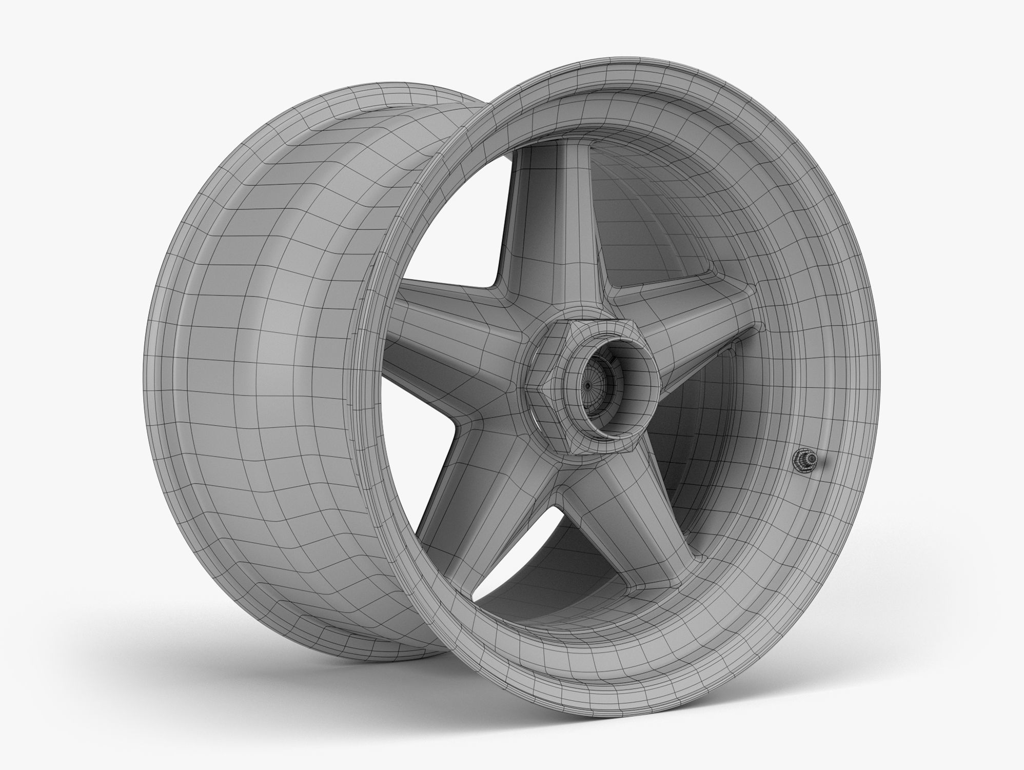 RSR Centerlock Wheel Low-poly 3D model_7