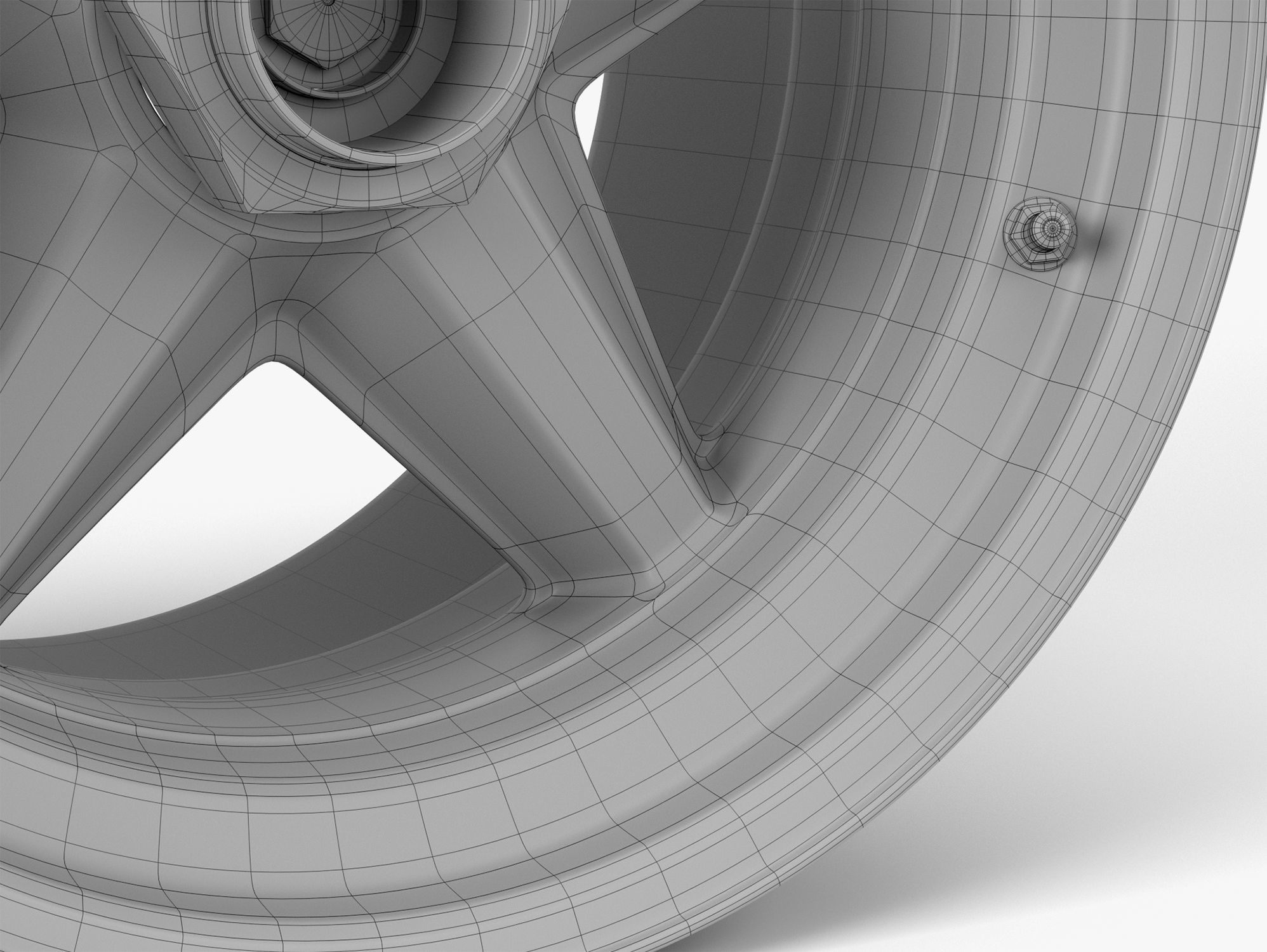 RSR Centerlock Wheel Low-poly 3D model_5