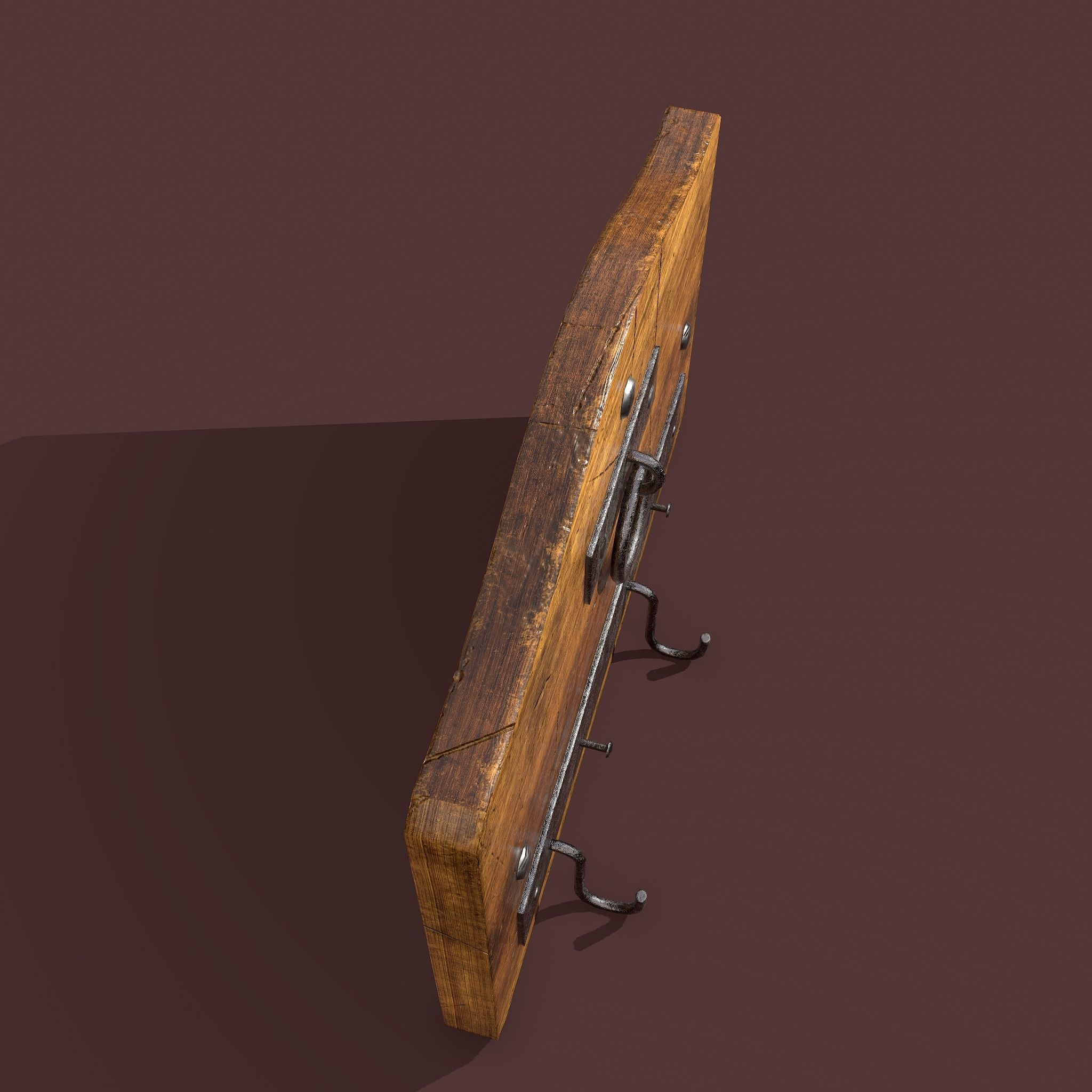 Wall Rack Low-poly 3D model_12