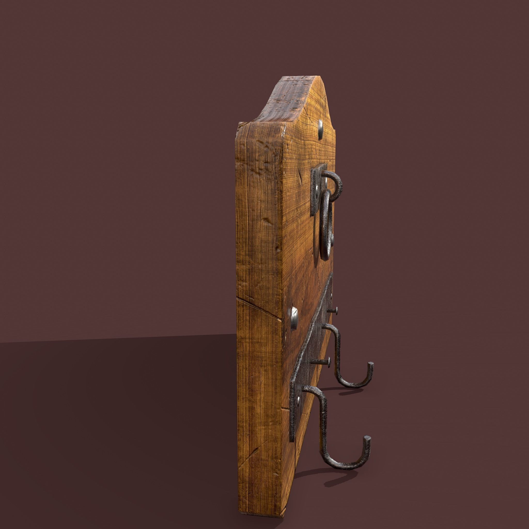Wall Rack Low-poly 3D model_2