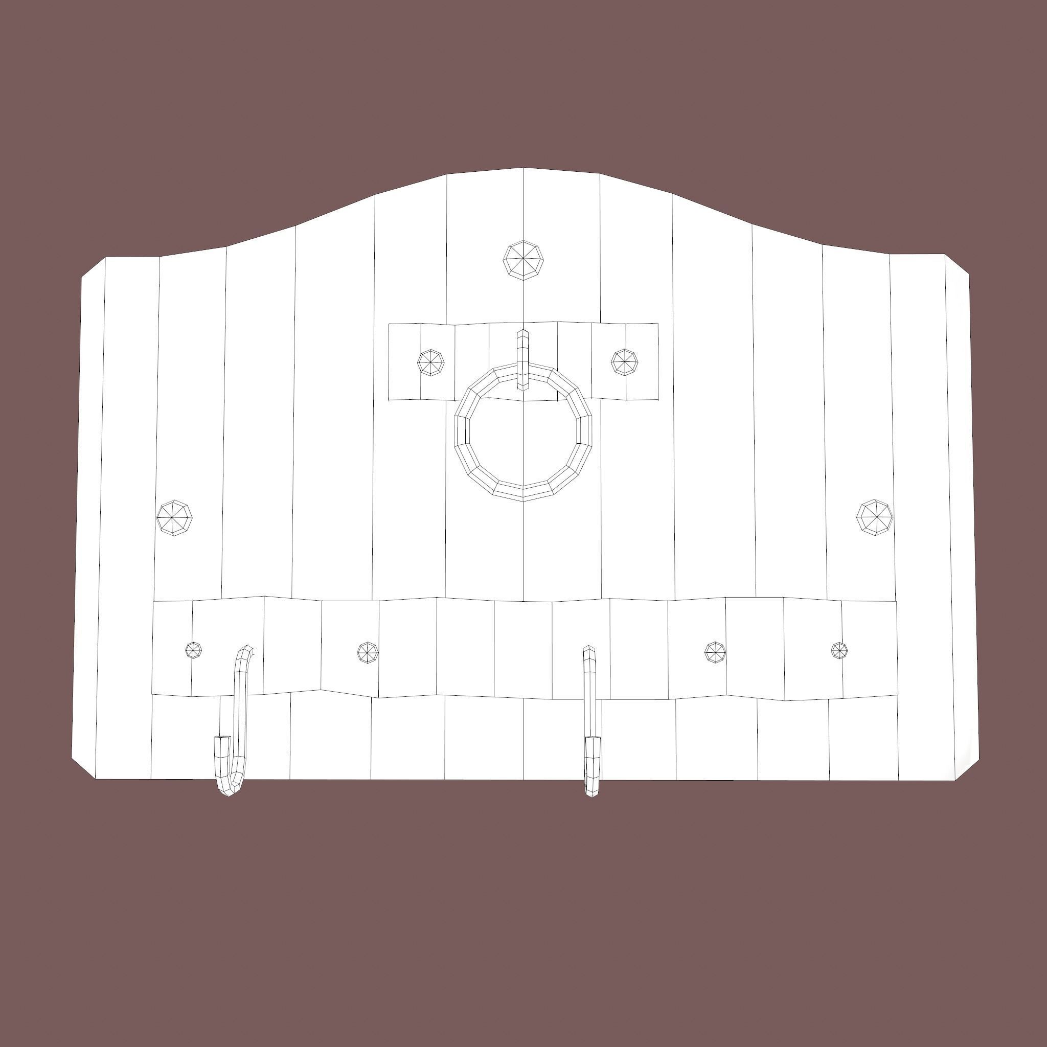 Wall Rack Low-poly 3D model_41