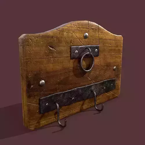 Wall Rack Low-poly 3D model