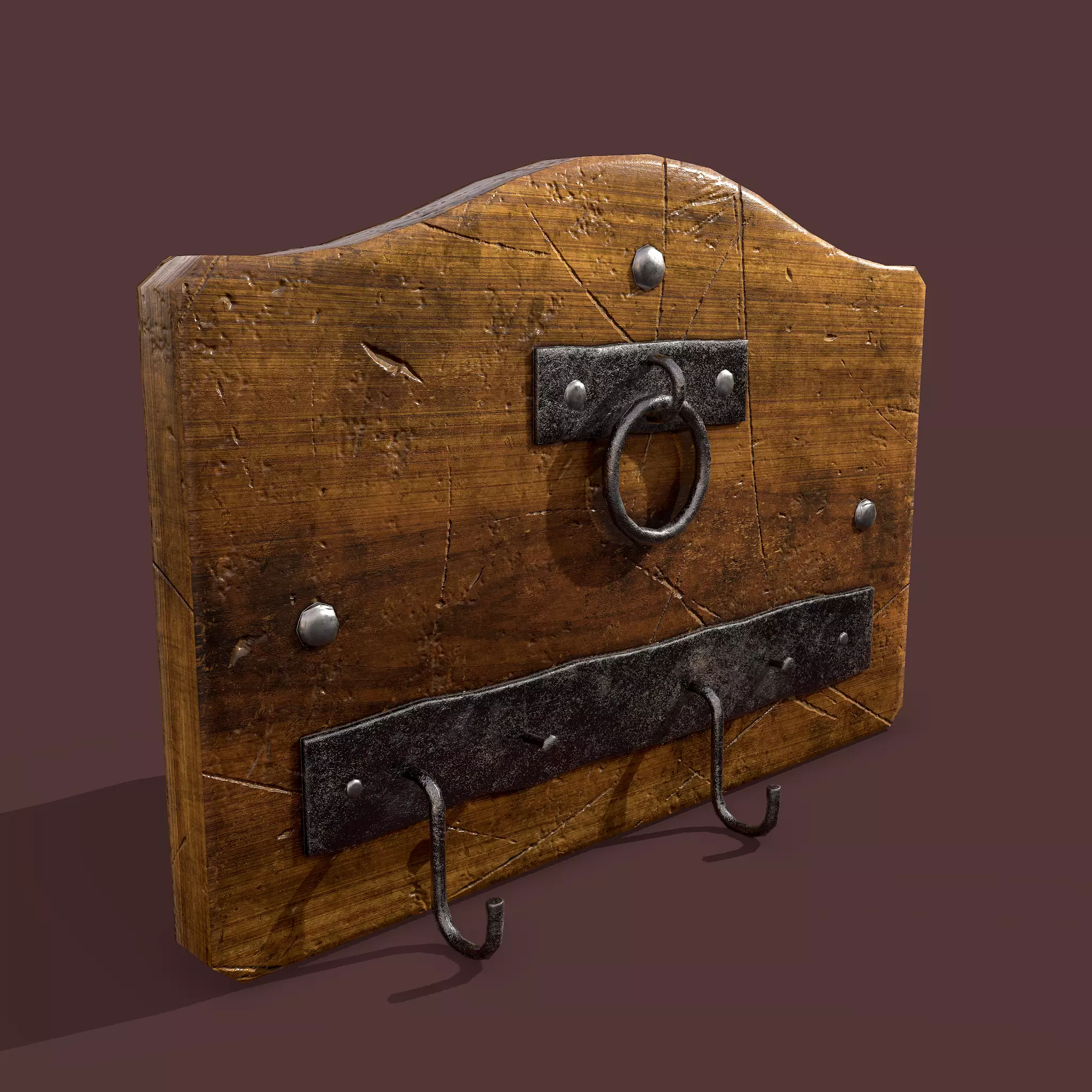 Wall Rack Low-poly 3D model_0