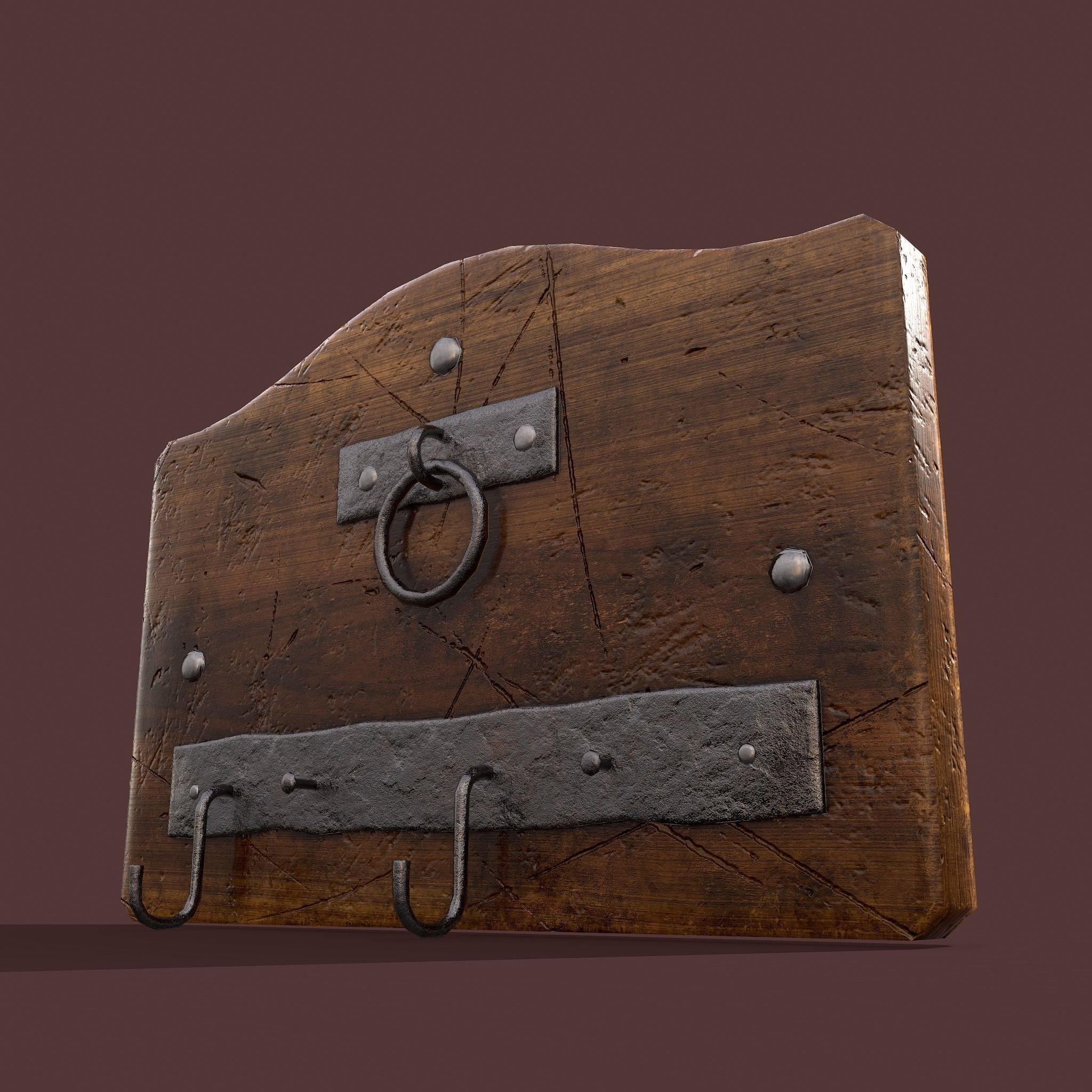 Wall Rack Low-poly 3D model_31