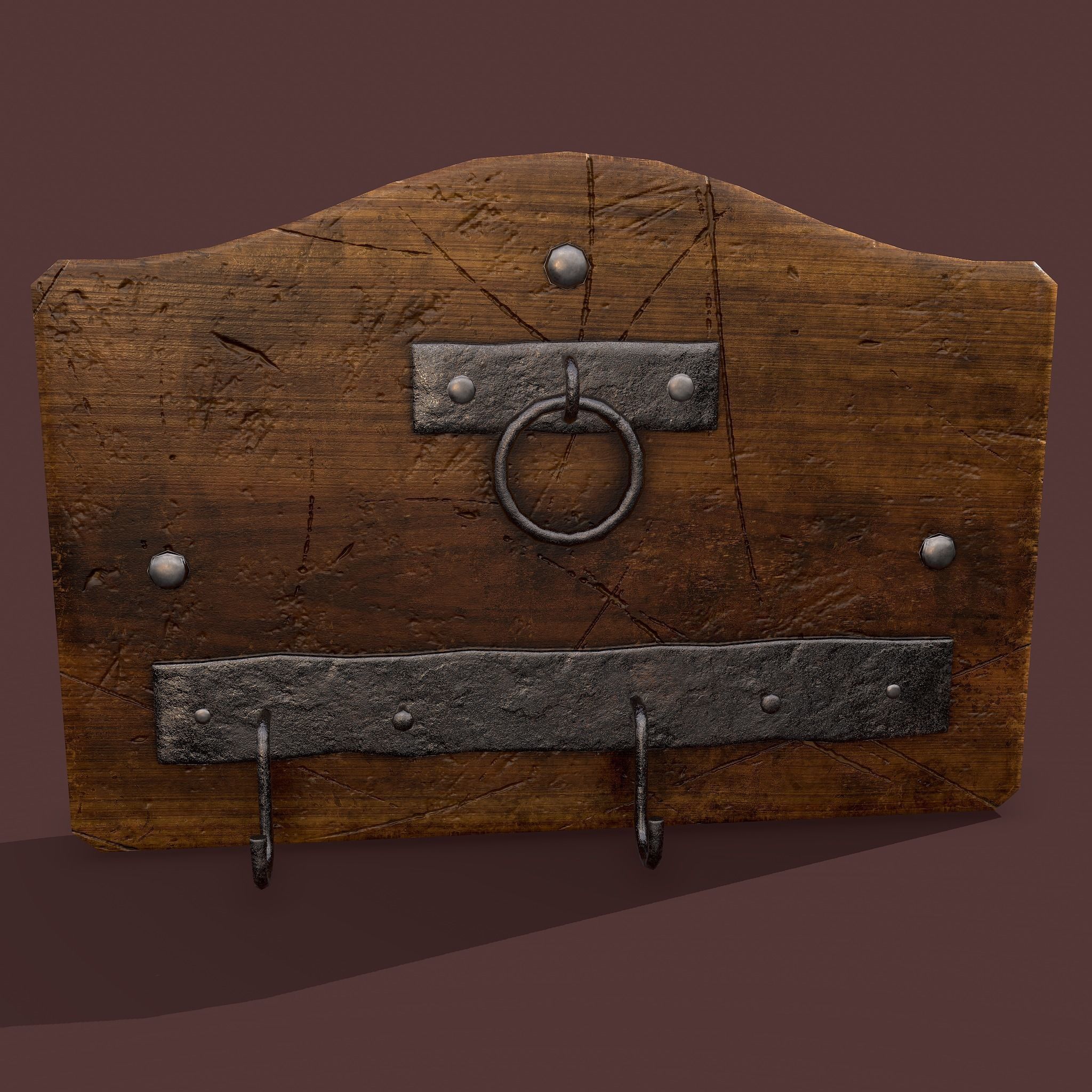 Wall Rack Low-poly 3D model_13