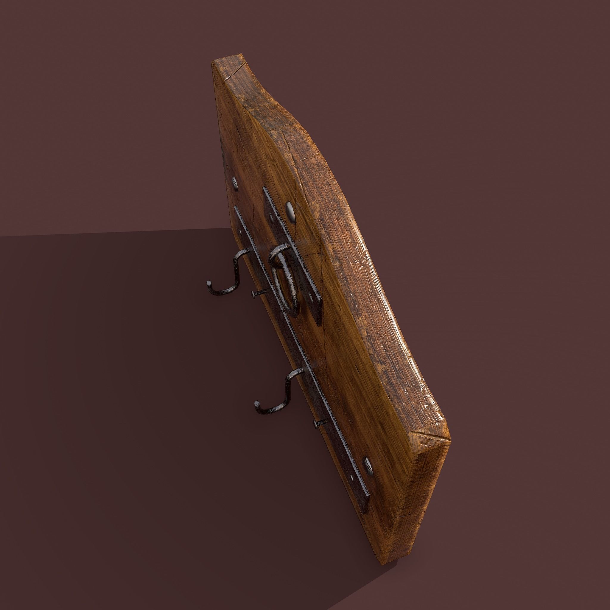 Wall Rack Low-poly 3D model_15