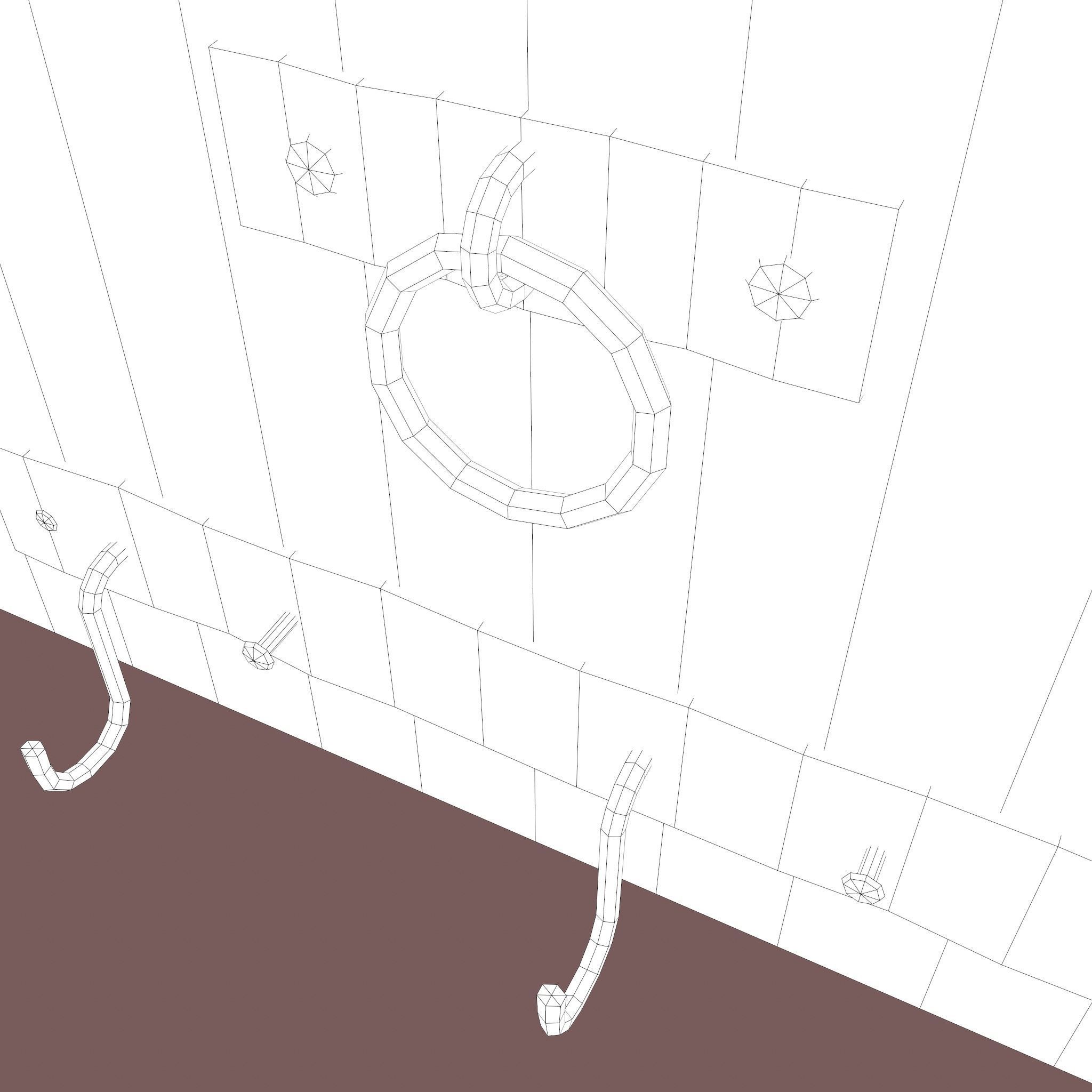 Wall Rack Low-poly 3D model_42