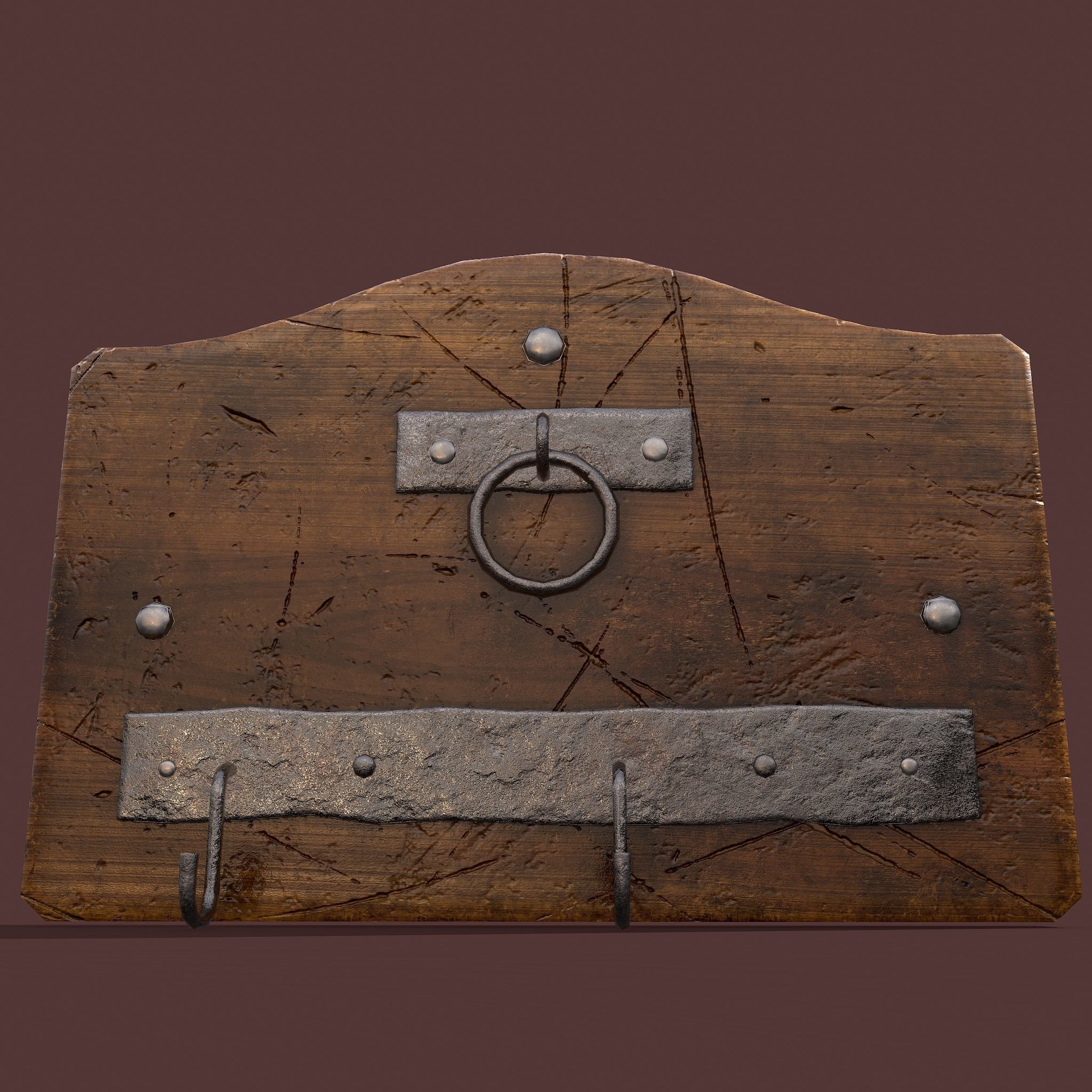 Wall Rack Low-poly 3D model_26