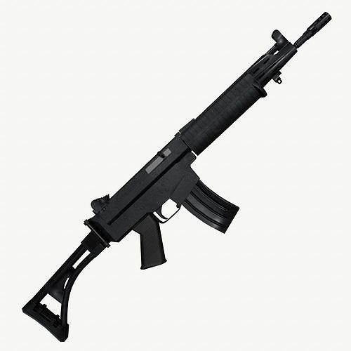 Pindad SS1-V2 Low-poly 3D model