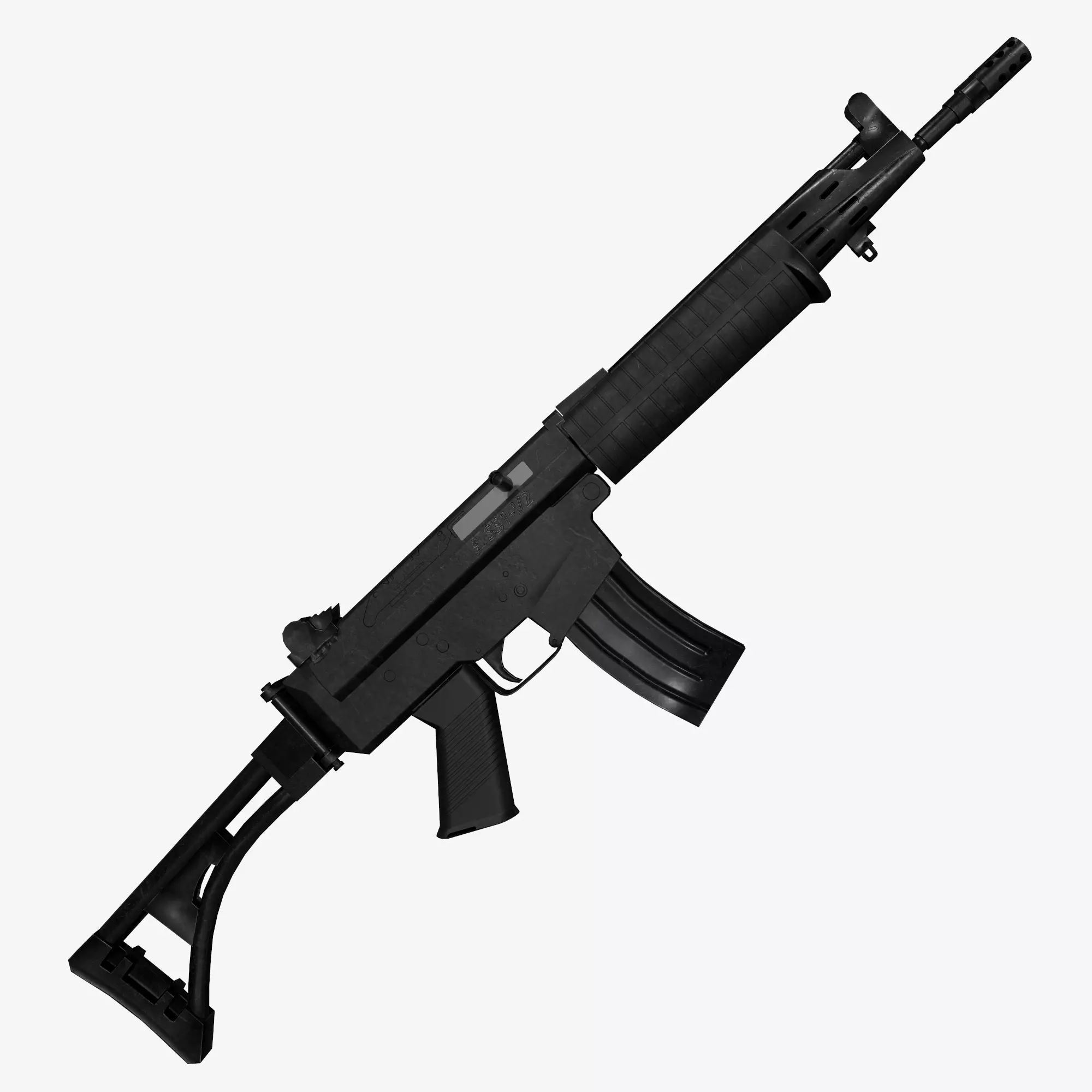Pindad SS1-V2 Low-poly 3D model
