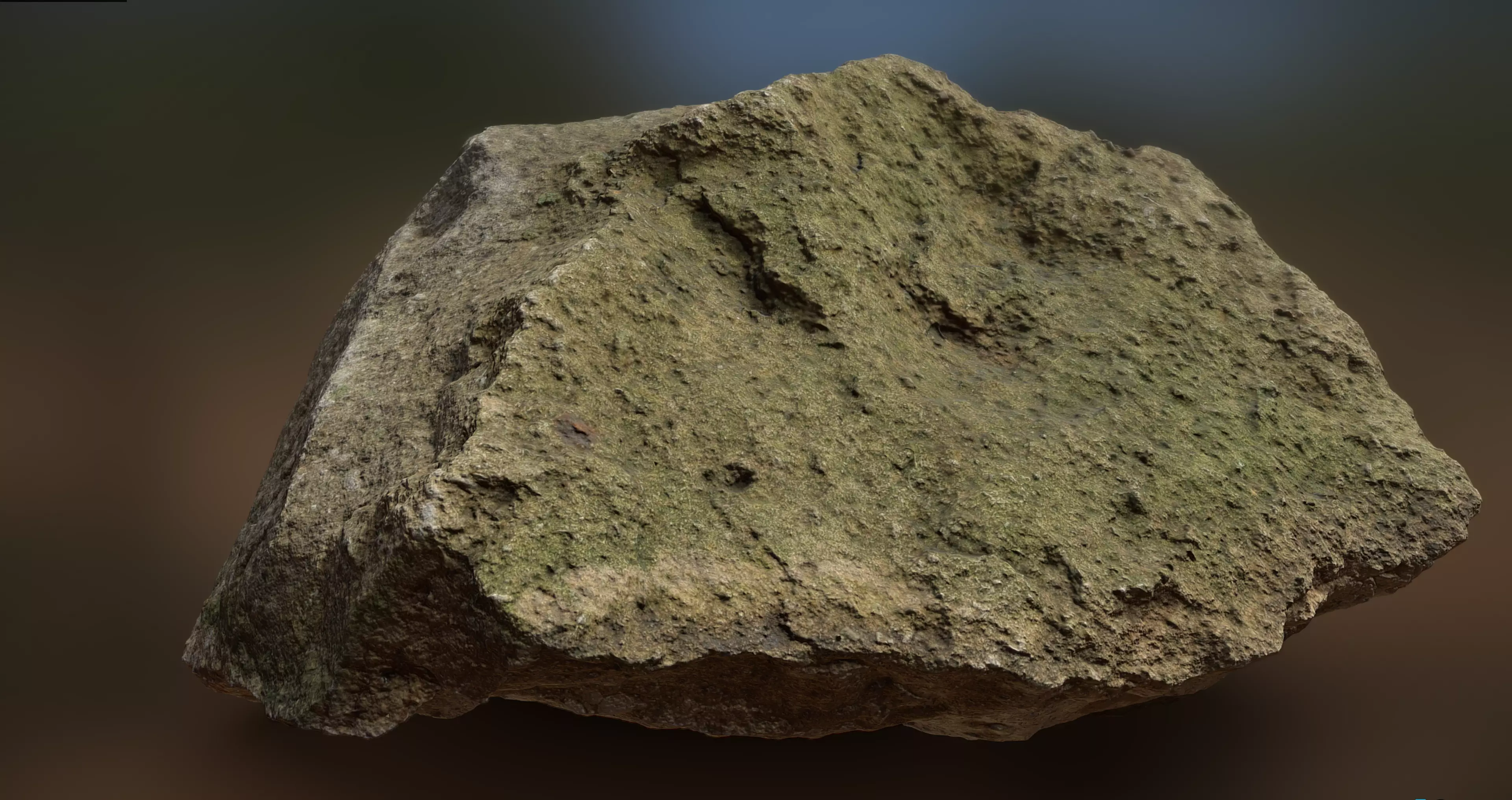 Moss Rock 01 Free 3D model