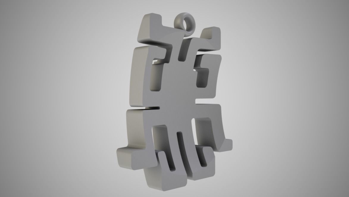 Abstract Octopus Necklace 3D print model_6