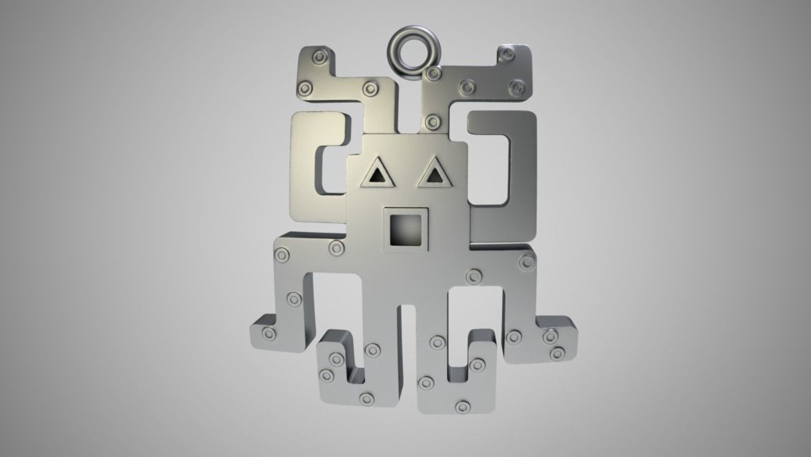 Abstract Octopus Necklace 3D print model_1