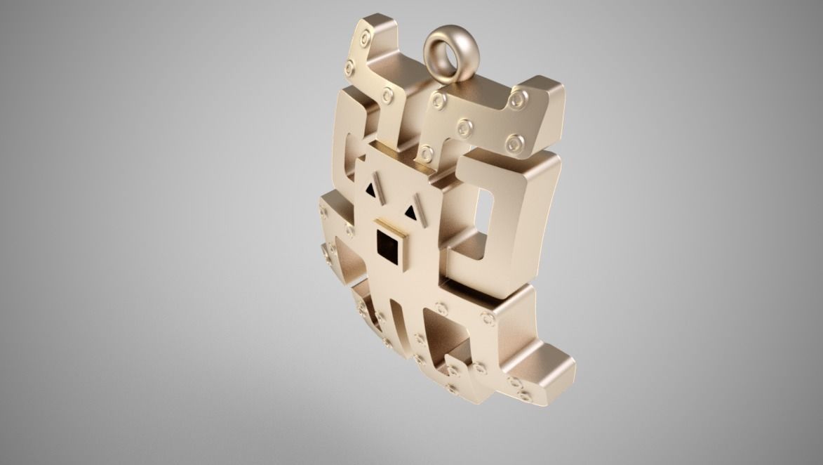 Abstract Octopus Necklace 3D print model_12