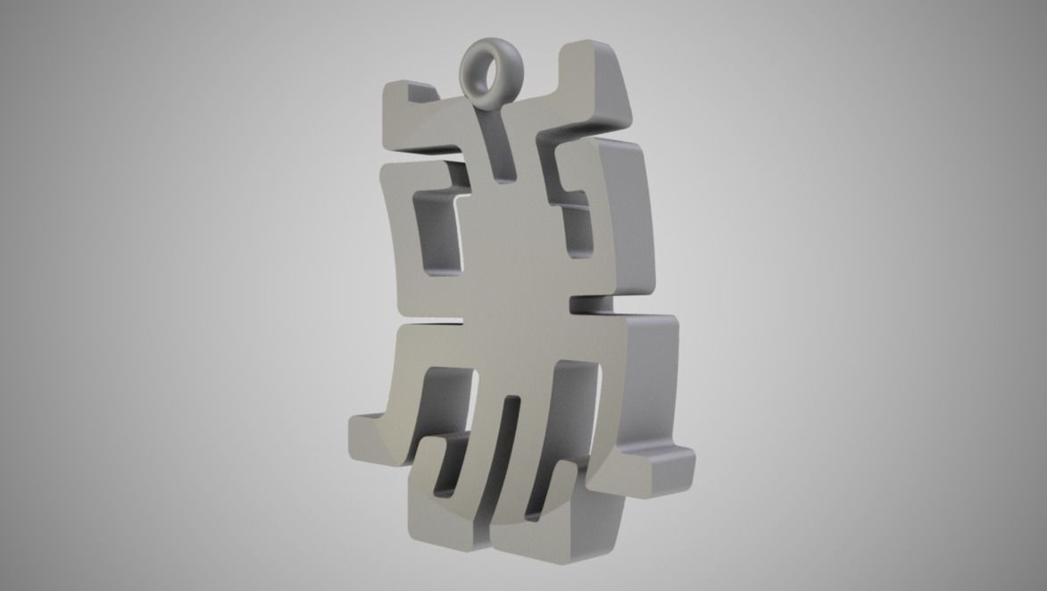 Abstract Octopus Necklace 3D print model_8