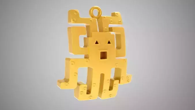 Abstract Octopus Necklace 3D print model