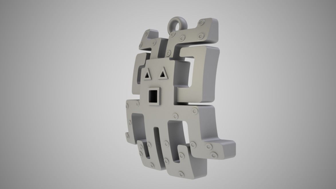 Abstract Octopus Necklace 3D print model_4