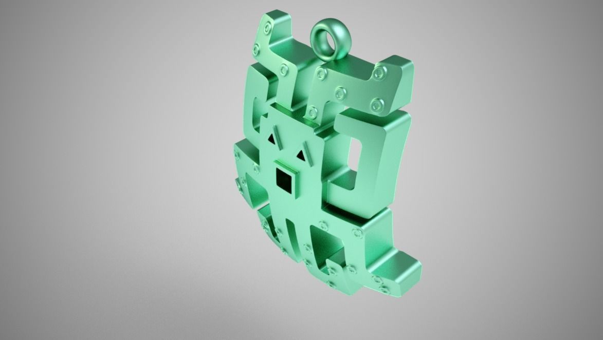 Abstract Octopus Necklace 3D print model_13