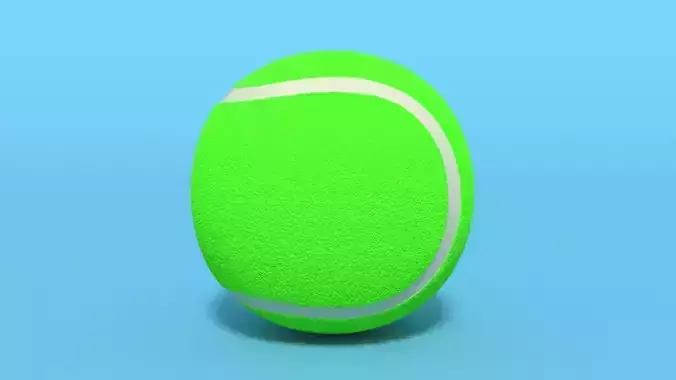 Low Poly Cartoon Tennis Ball Low-poly 3D model