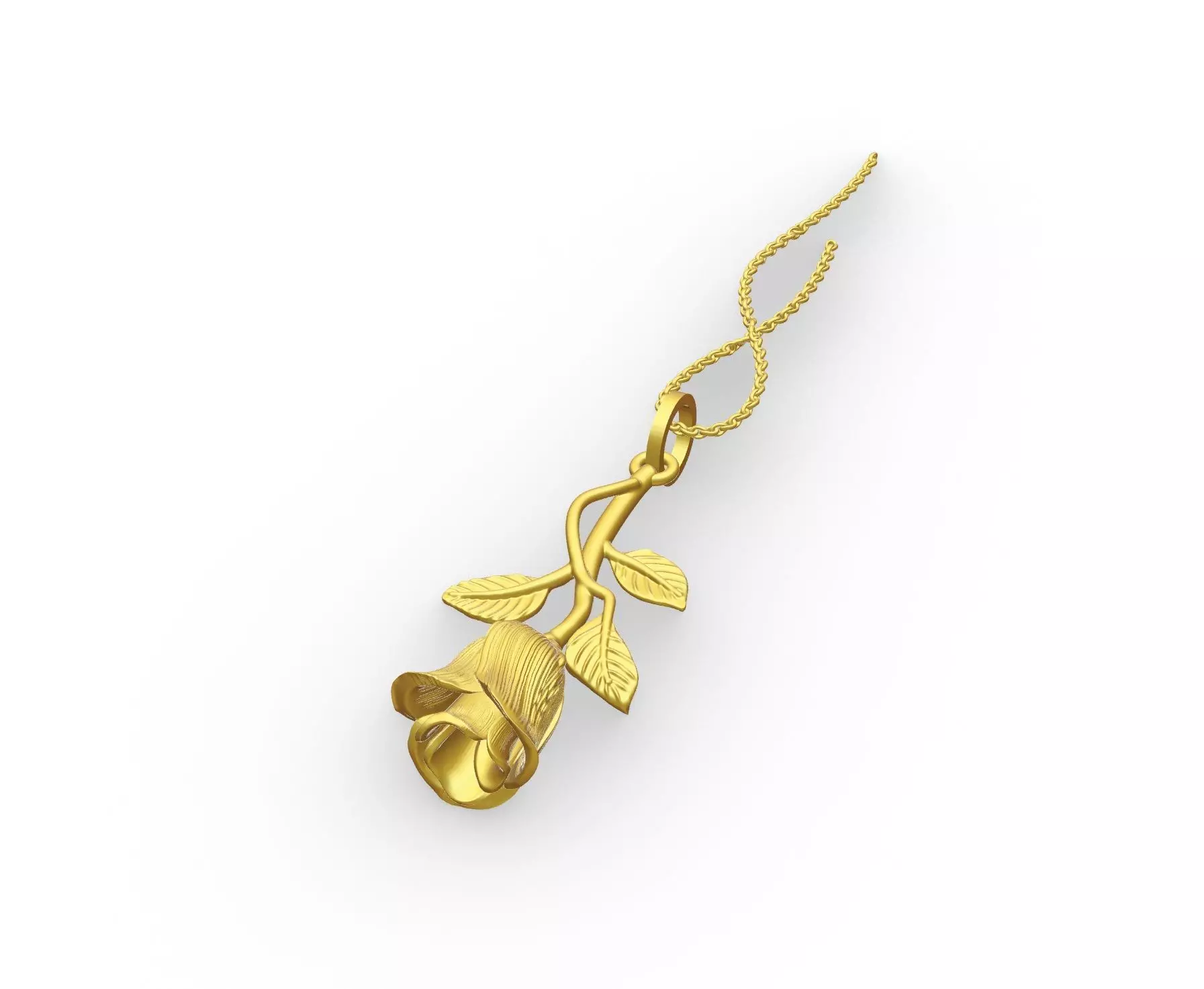 Rose Pendant 3D print model_0