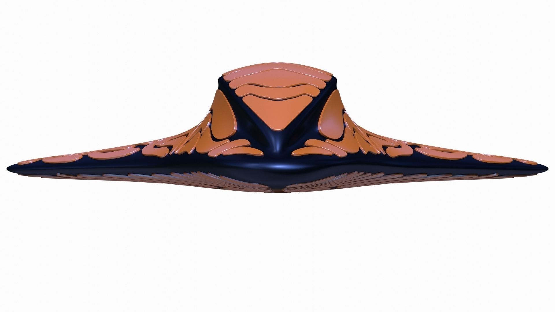 Alien space shuttle 3D model_2