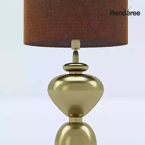 Gold Lamp Red 3D model