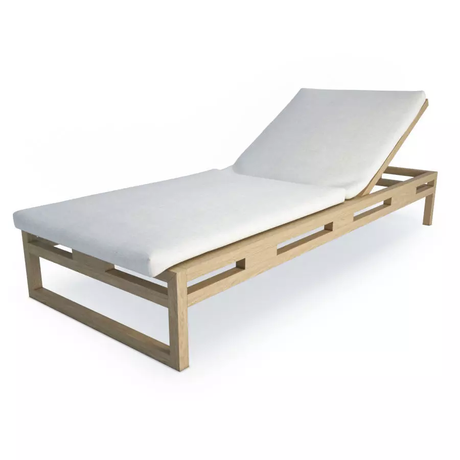 Kontiki Wooden Outdoor Long chair 1 Emu 3D model