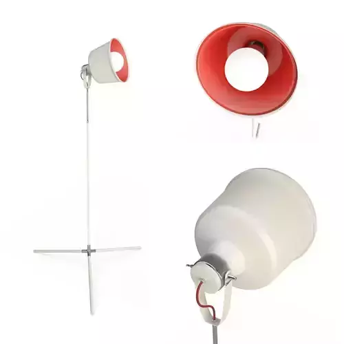 Vintage Lacreu Floor Lamp 3D model