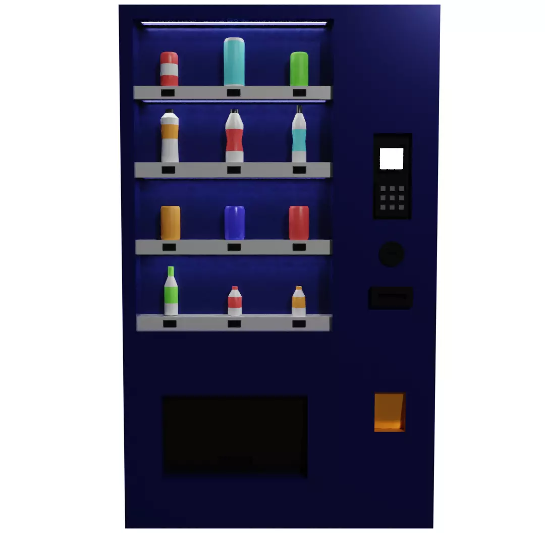 Low Poly Vending Machine Low-poly 3D model_0