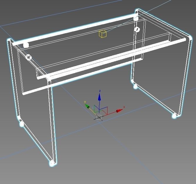 Computer Desk No1 3D model_1