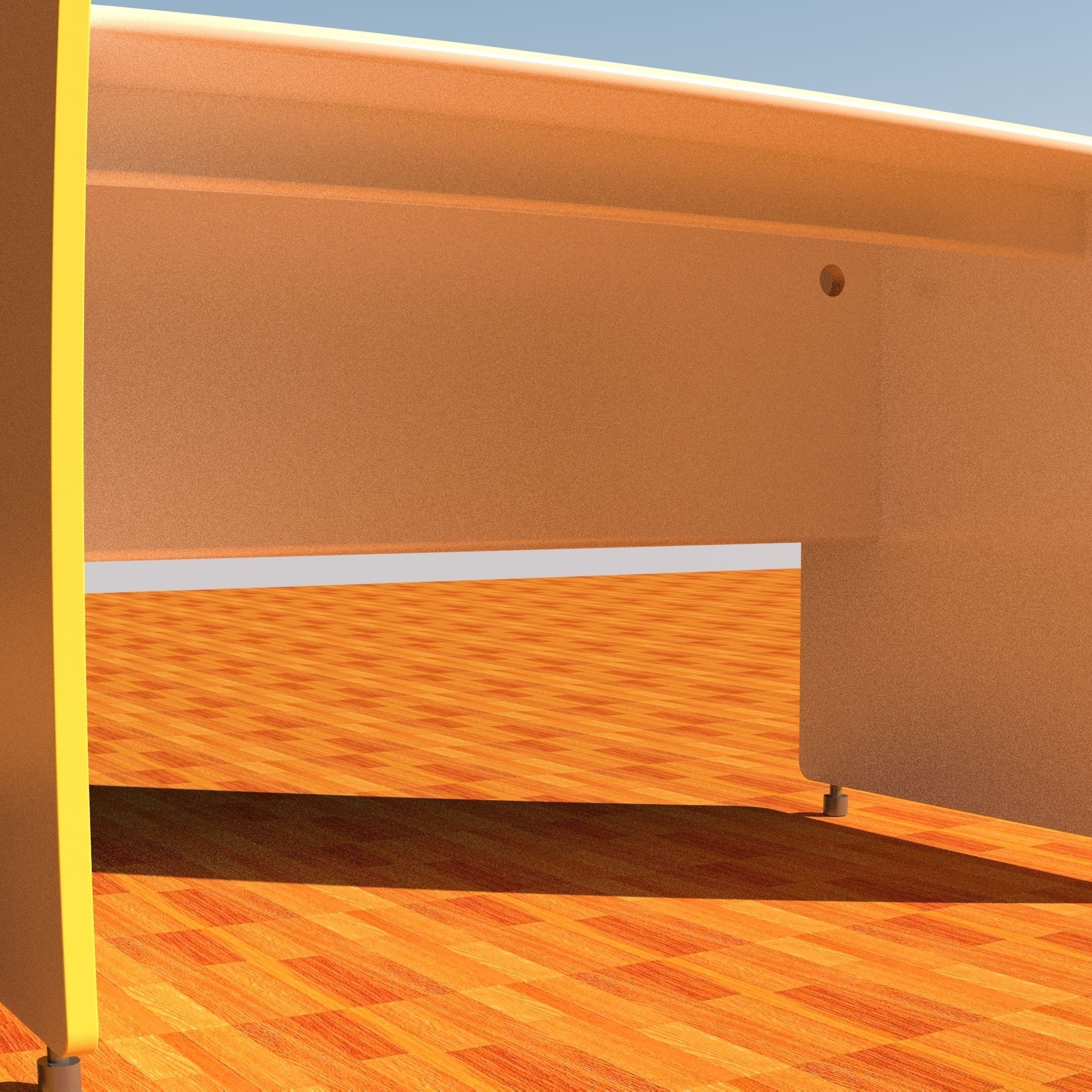 Computer Desk No1 3D model_4