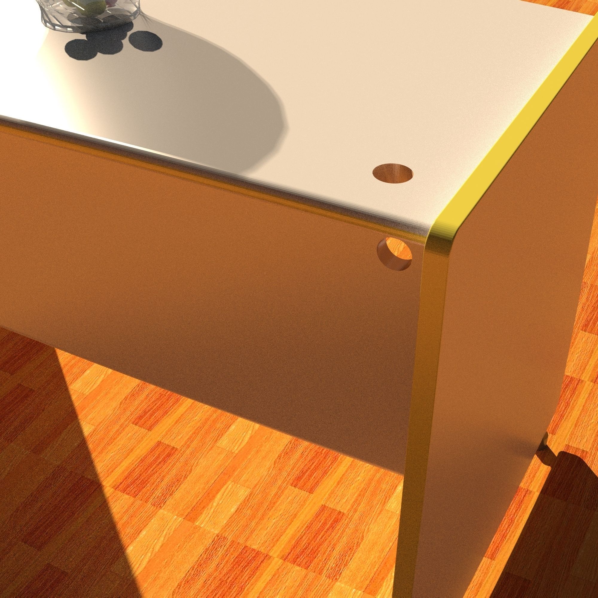 Computer Desk No1 3D model_2