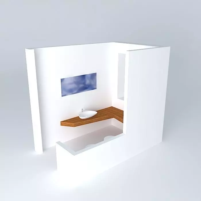 Grey Bathroom Free 3D model