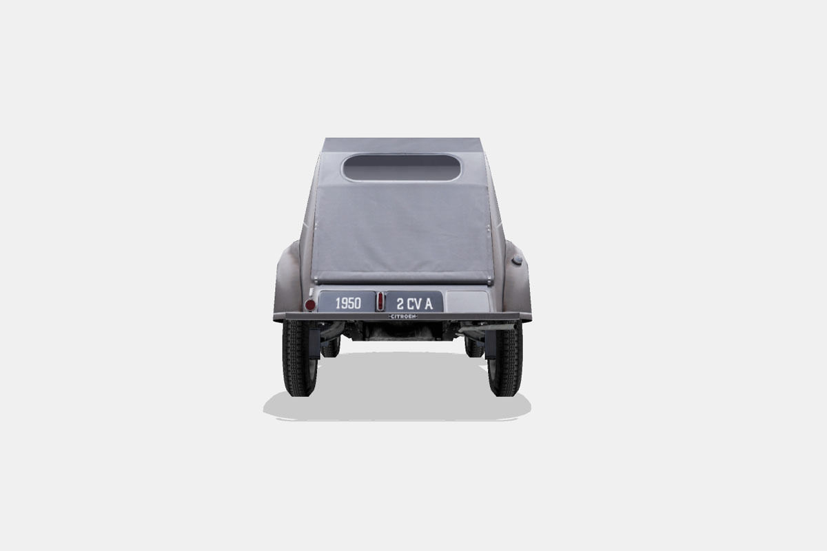 Citroen 2CV A 1950 Low-poly 3D model_8