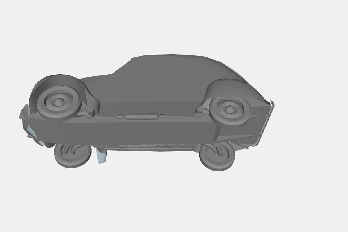 Citroen 2CV A 1950 Low-poly 3D model_24