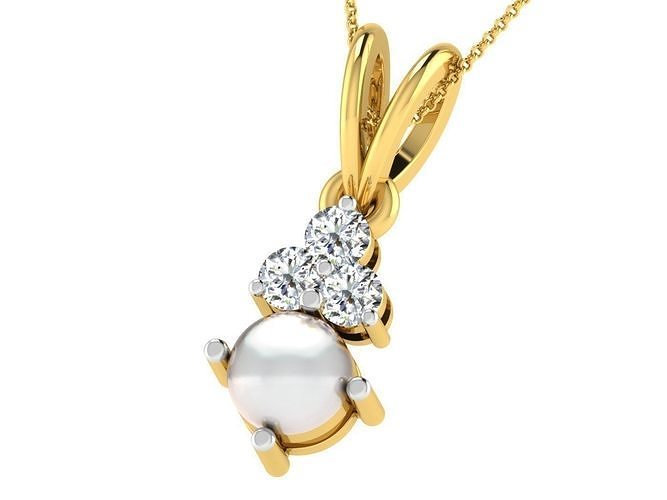 Women light weight pearl pendant 3dm stl render detail  3D print model