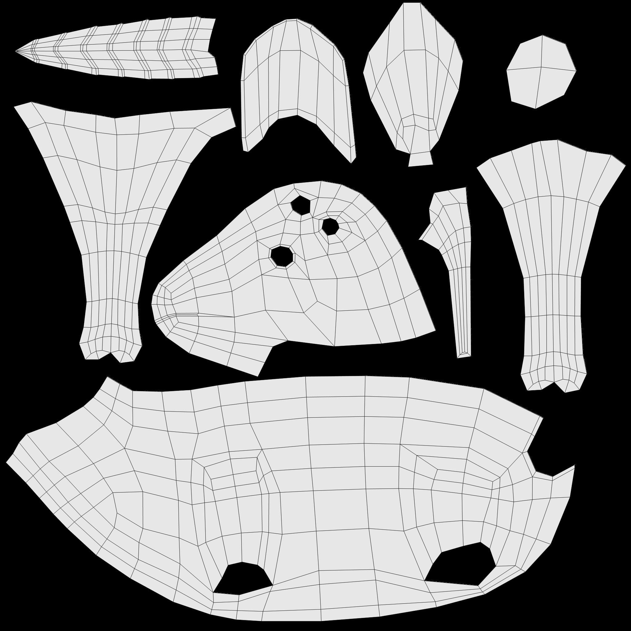 Low Poly Cartoon Thompson Gazelle Low-poly 3D model_15