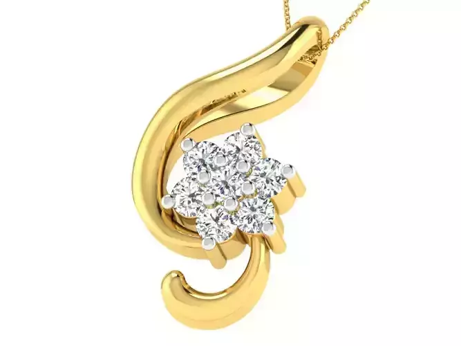Women light weight pendant 3dm stl render detail