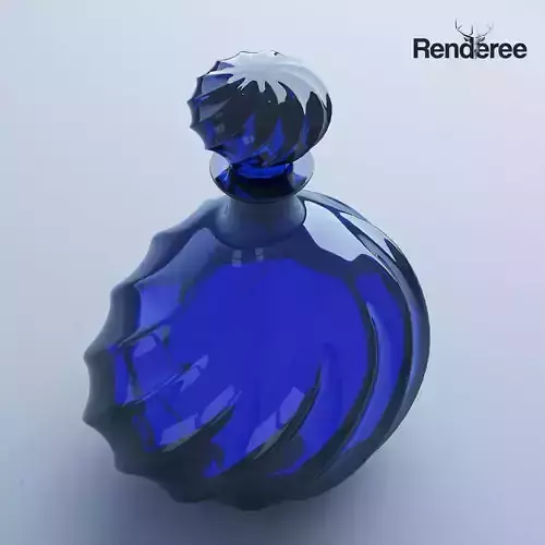 Glass Decanter Blue