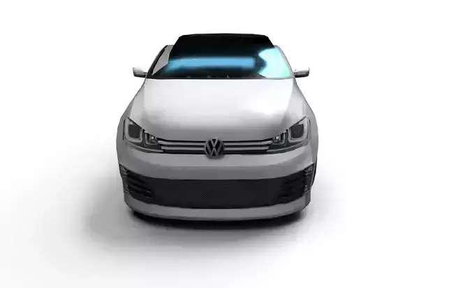 vw golf cartoon car