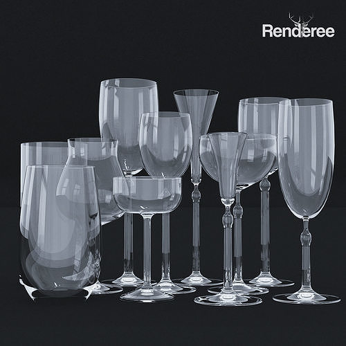 Glassware Set 2 - 11 models  3D model