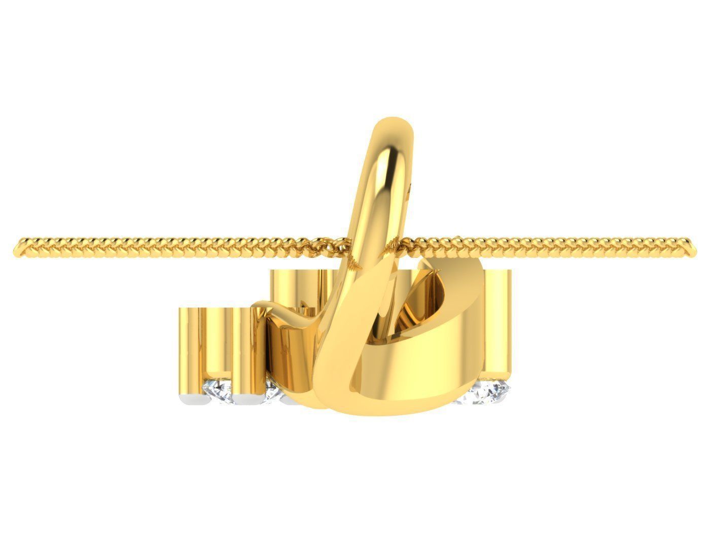 Women light weight pendant 3dm stl render detail 3D print model_3