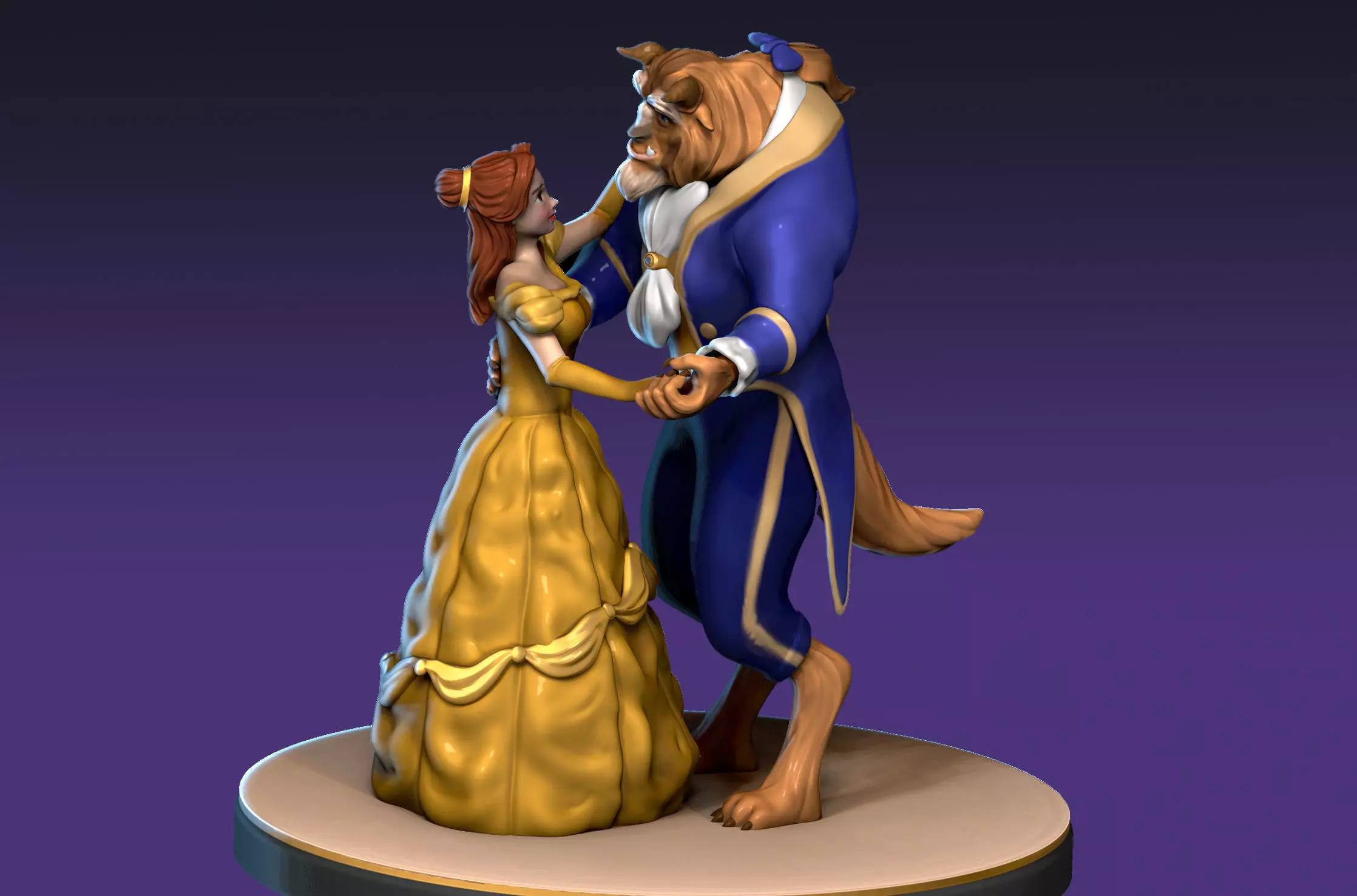 Beauty and the Beast 3D print model
