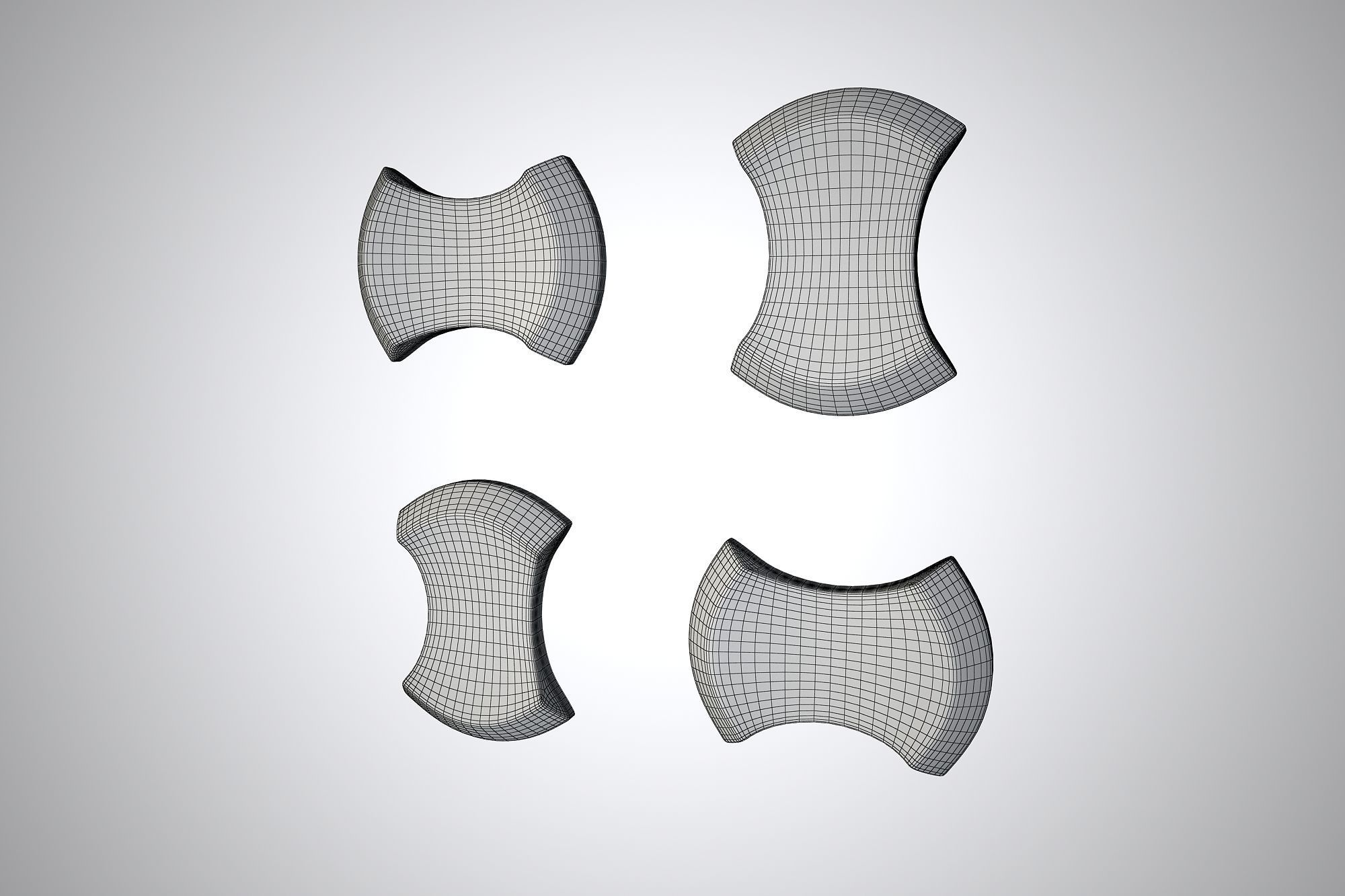 09 3DECOR PATTERN WALL Low-poly 3D model_9