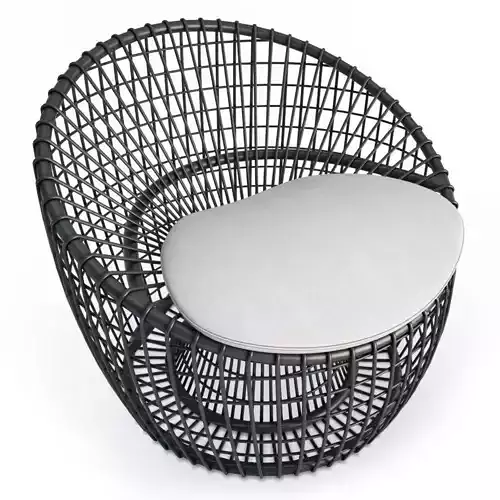 Nest Black Braided Armchair Cane-Line