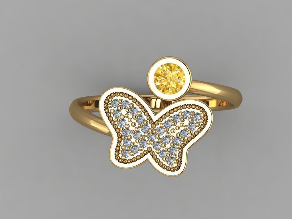 GC GOLD Y043- Diamond 3D modeL  3D print model_2