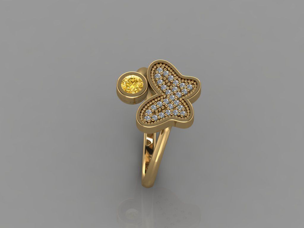 GC GOLD Y043- Diamond 3D modeL  3D print model_4