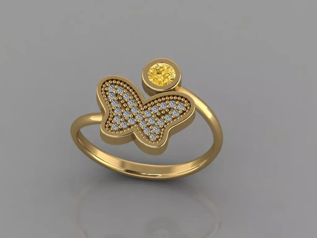 GC GOLD Y043- Diamond 3D modeL  3D print model_0