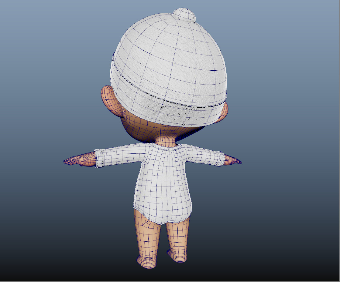 Baby Rigged Stylized Character Low-poly 3D model_9