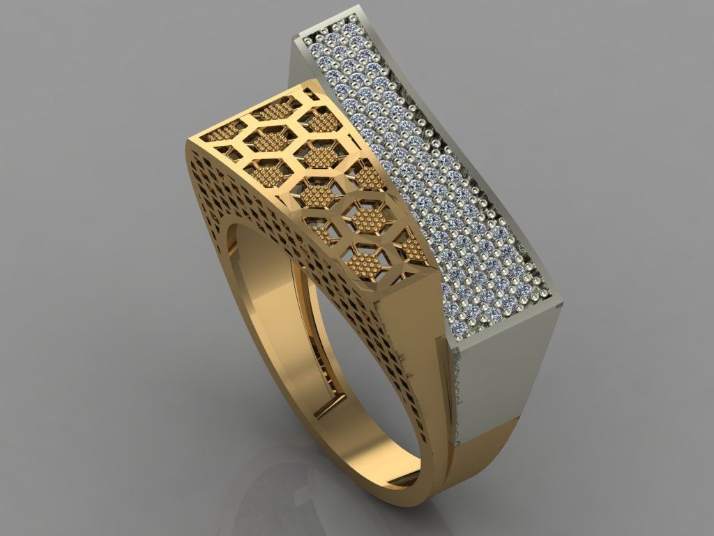 GC GOLD Y049- Diamond set 3D model 3D print model 3D print model_4